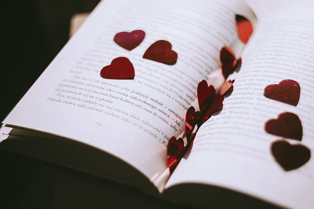 book heart photo